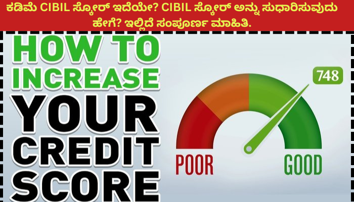 CIBIL Score Tips : ಕಡಿಮೆ CIBIL ಸ್ಕೋರ್ ಇದೆಯೇ? CIBIL ಸ್ಕೋರ್ ಅನ್ನು ಸುಧಾರಿಸುವುದು ಹೇಗೆ?